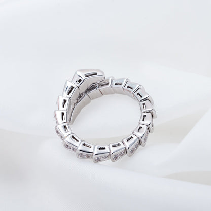 [Stars Jewelry]SERPENTI RING SILVER DIAMOND PAVED 4MM