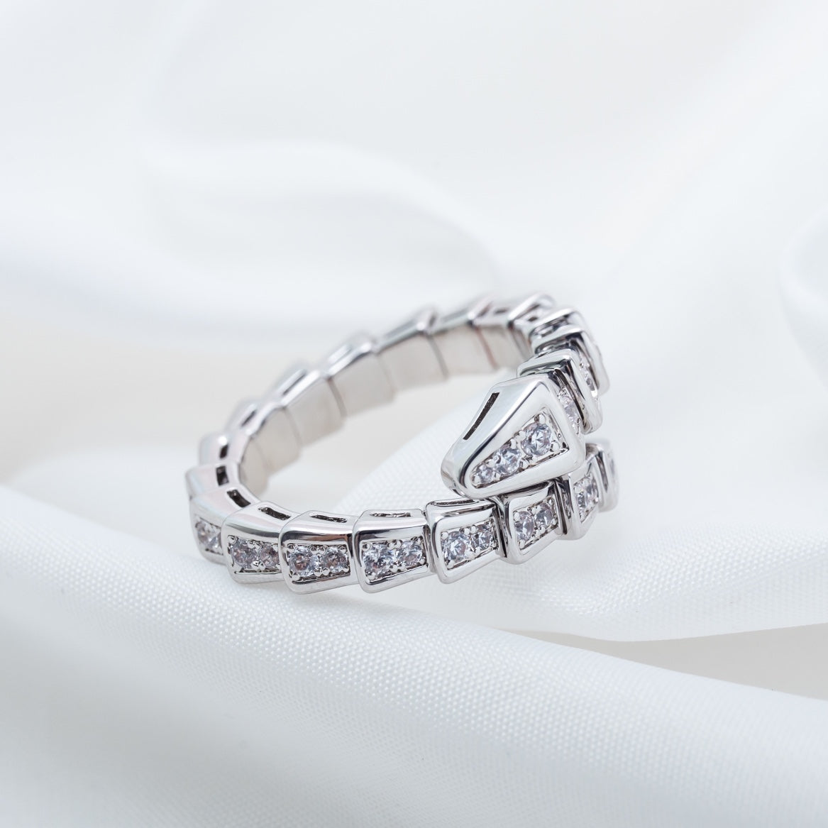 [Stars Jewelry]SERPENTI RING SILVER DIAMOND PAVED 4MM