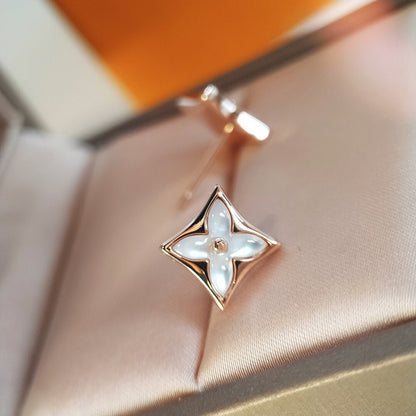 [Stars Jewelry]STAR MOP PINK GOLD EARRINGS