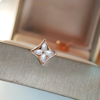 [Stars Jewelry]STAR MOP PINK GOLD EARRINGS