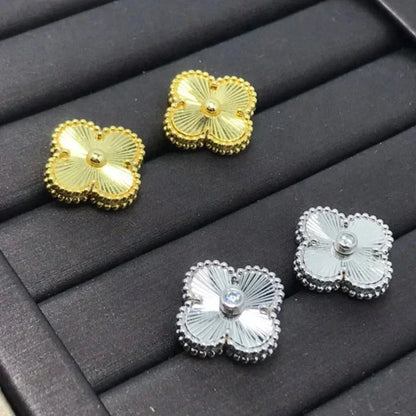 [Stars Jewelry]CLOVER MINI 9.5MM LASER EARRINGS