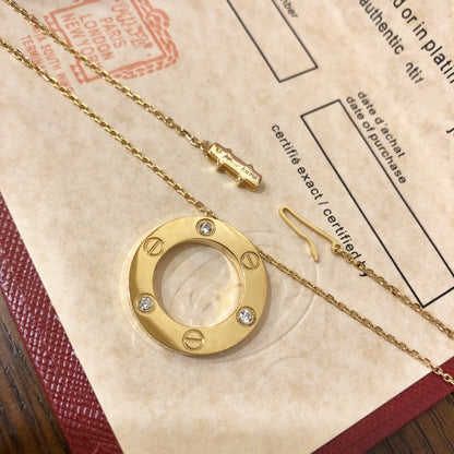 [Stars Jewelry]LOVE NECKLACE 16MM 3 DIAMONDS