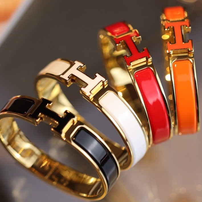 [Stars Jewelry]H BRACELET 12MM GOLD