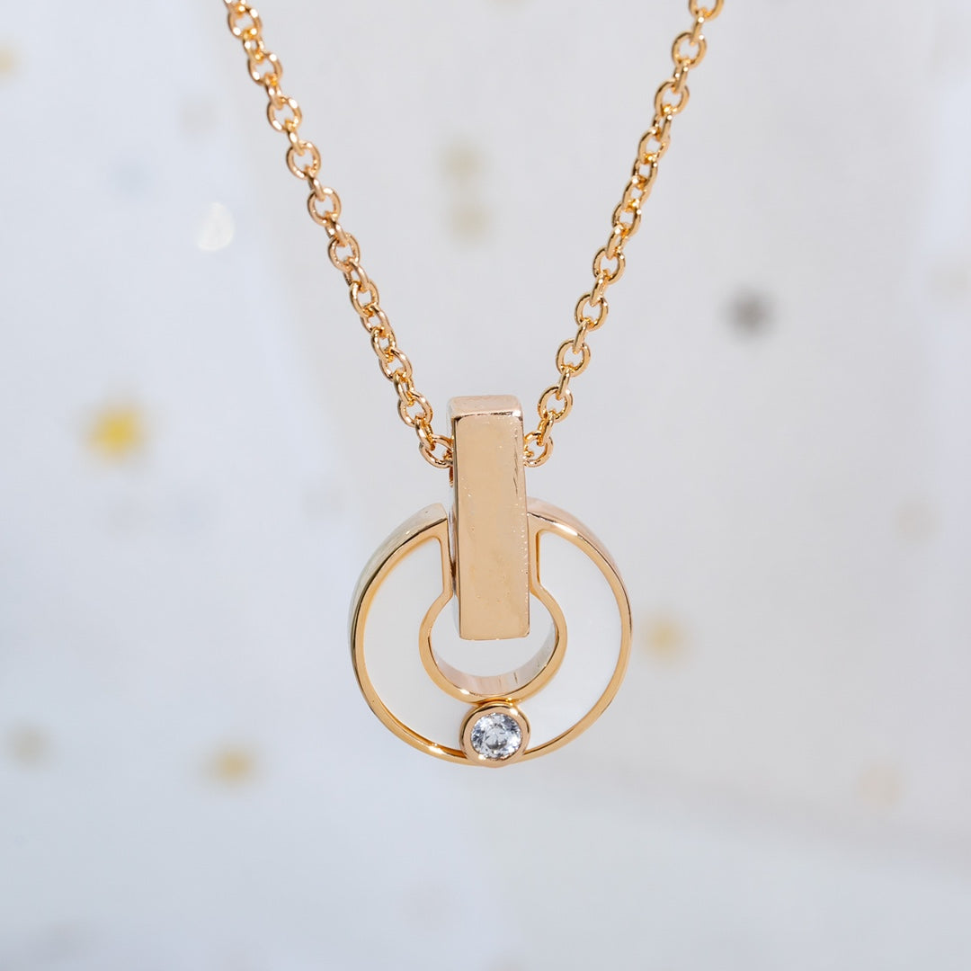 [Stars Jewelry]GARI NECKLACE PINK GOLD MOP
