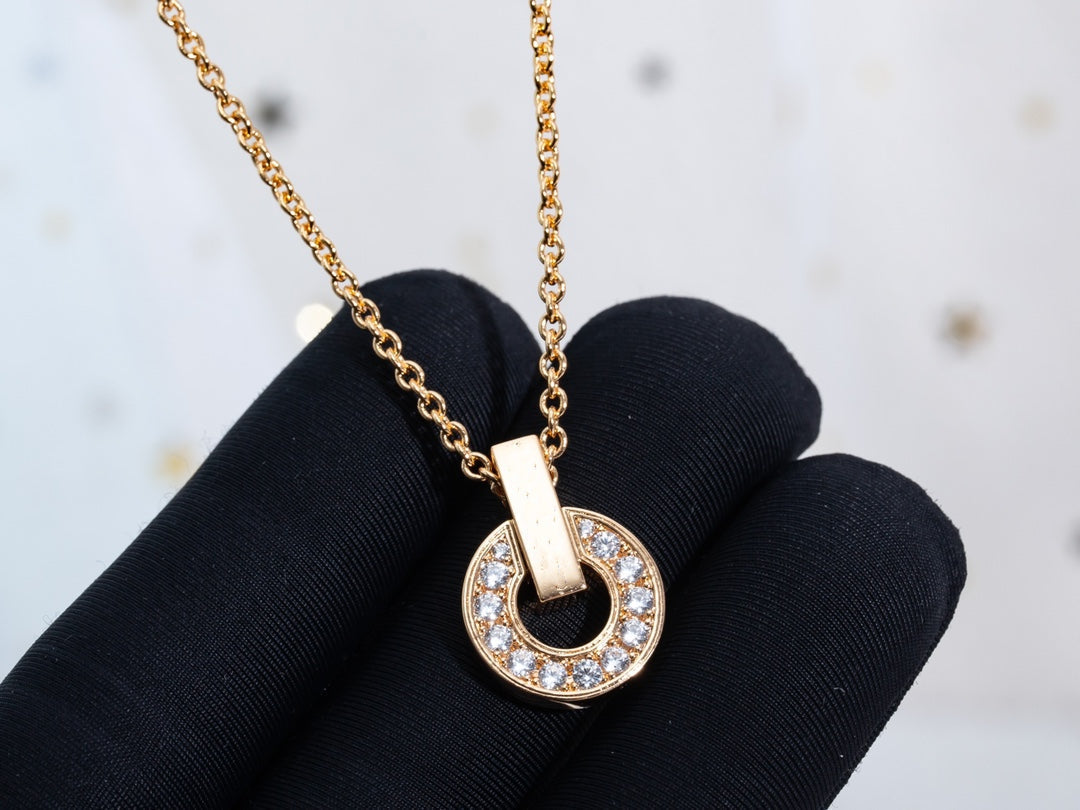 [Stars Jewelry]GARI NECKLACE PINK GOLD DIAMOND