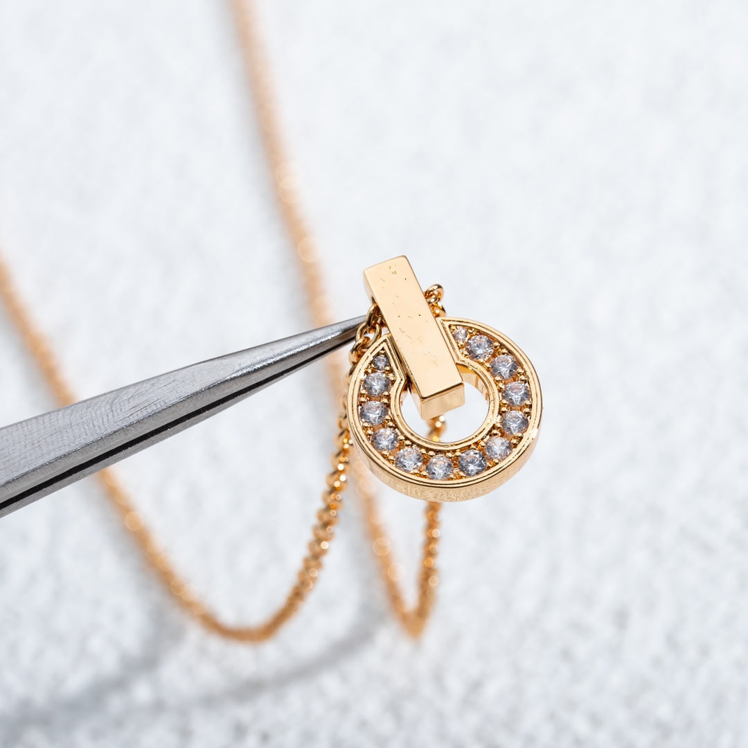 [Stars Jewelry]GARI NECKLACE PINK GOLD DIAMOND