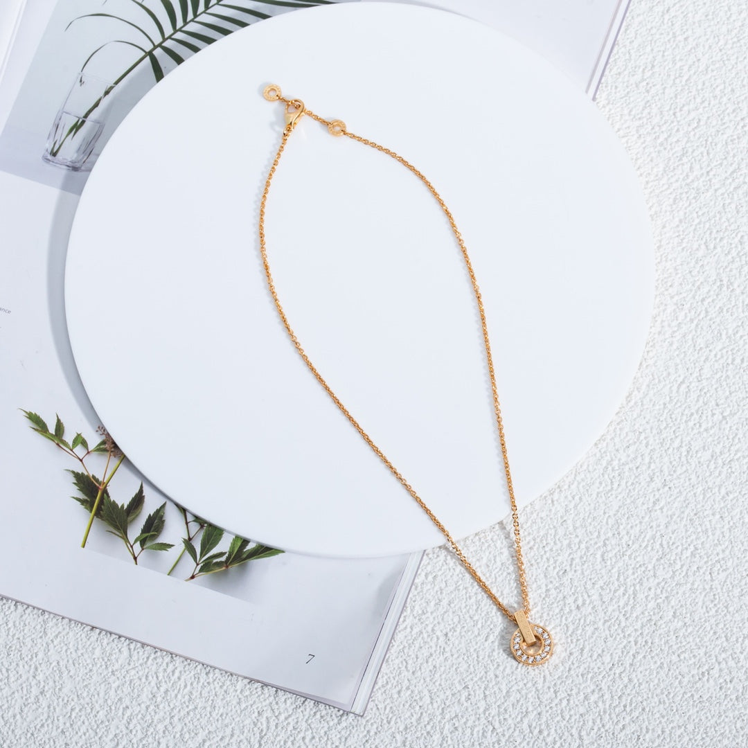 [Stars Jewelry]GARI NECKLACE PINK GOLD DIAMOND