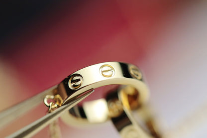 [Stars Jewelry]LOVE NECKLACE DOUBLE RING GOLD