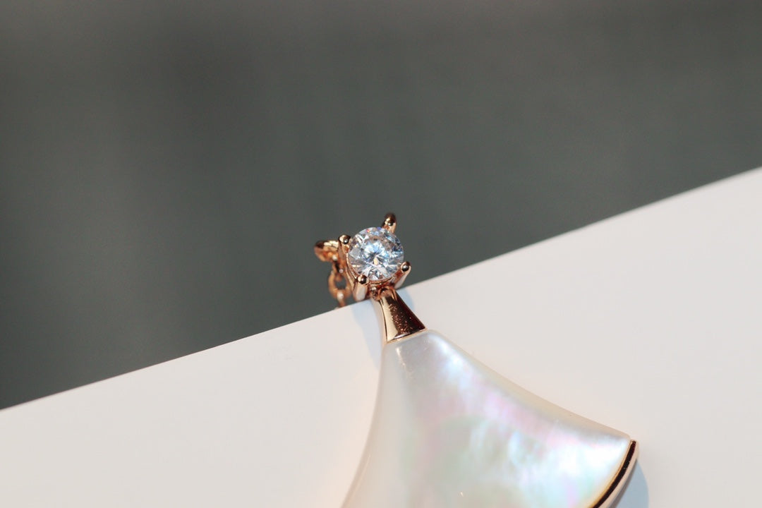 [Stars Jewelry]DREAM NECKLACE WHITE MOP PINK GOLD 1 DIAMOND