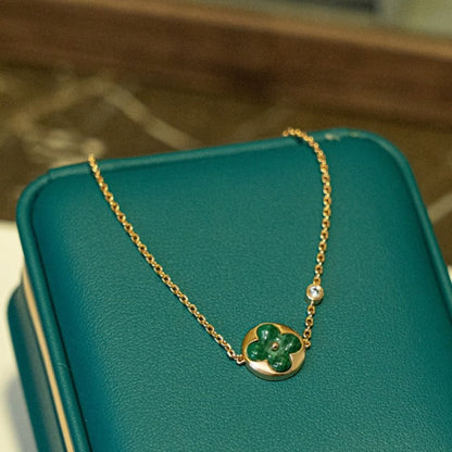 [Stars Jewelry]SUN MALACHITE 1 DIAMOND PINK GOLD BRACELET