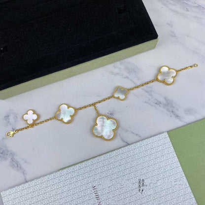 [Stars Jewelry]MAGIC CLOVER MOP GOLD BRACELET 5 MOTIFS