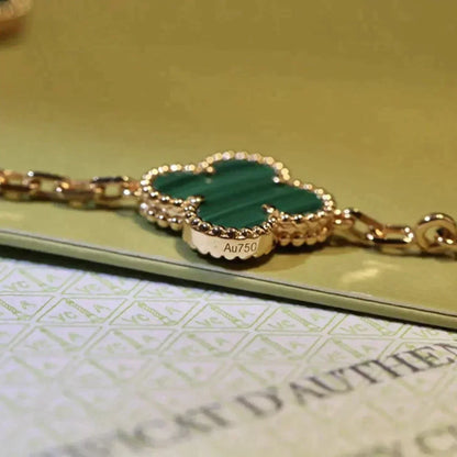 [Stars Jewelry] CLOVER 5 MOTIF MALACHITE BRACELET COLLECTION