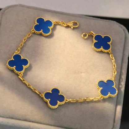 [Stars Jewelry] CLOVER 5 MOTIF BLUE AGATE BRACELET COLLECTION