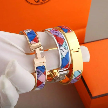 [Stars Jewelry]H BRACELET DOTTED BORDER 12MM