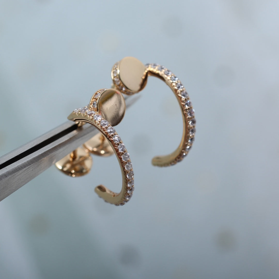 [Stars Jewelry]JUSTE EARRINGS 12.75MM PINK GOLD DIAMOND