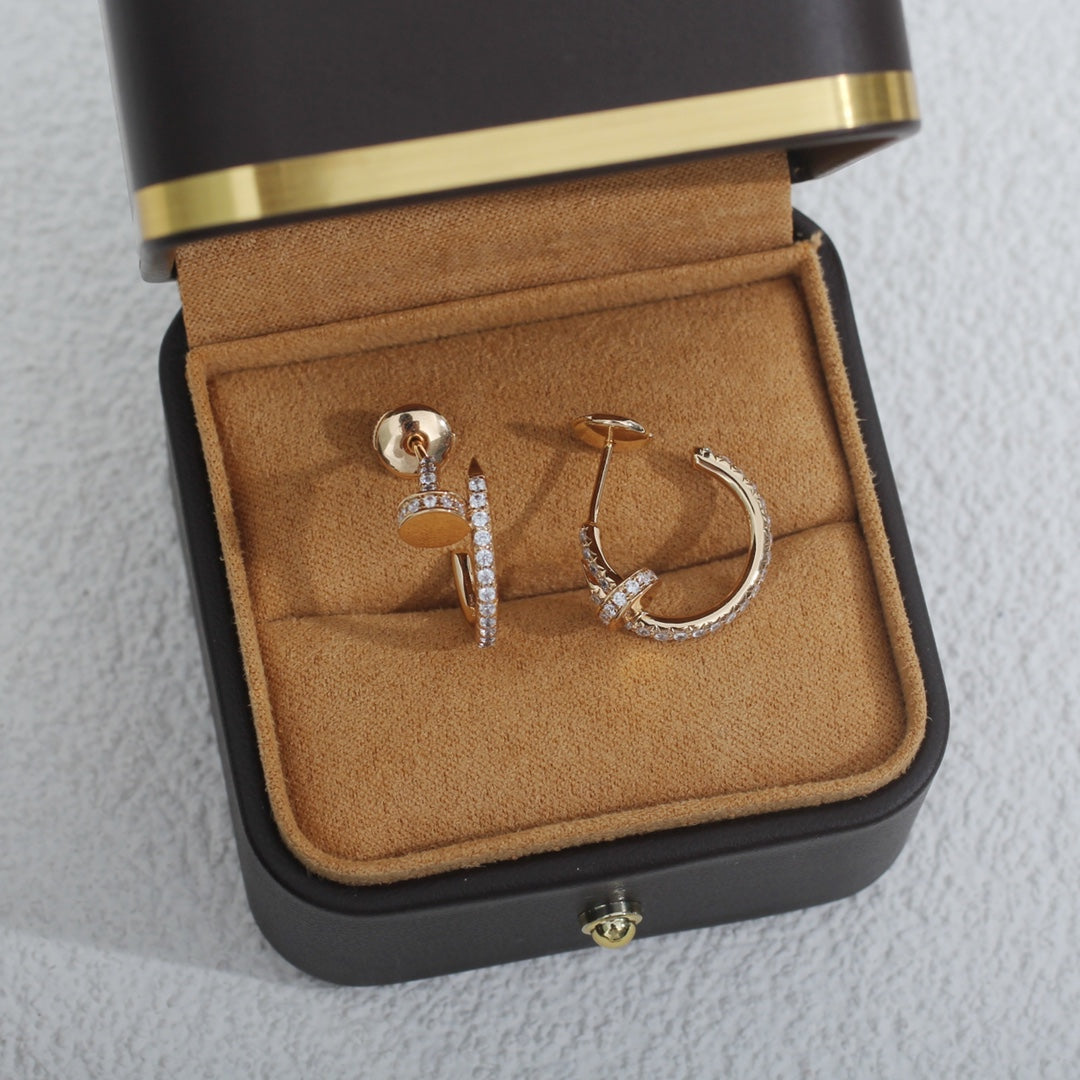 [Stars Jewelry]JUSTE EARRINGS 12.75MM PINK GOLD DIAMOND