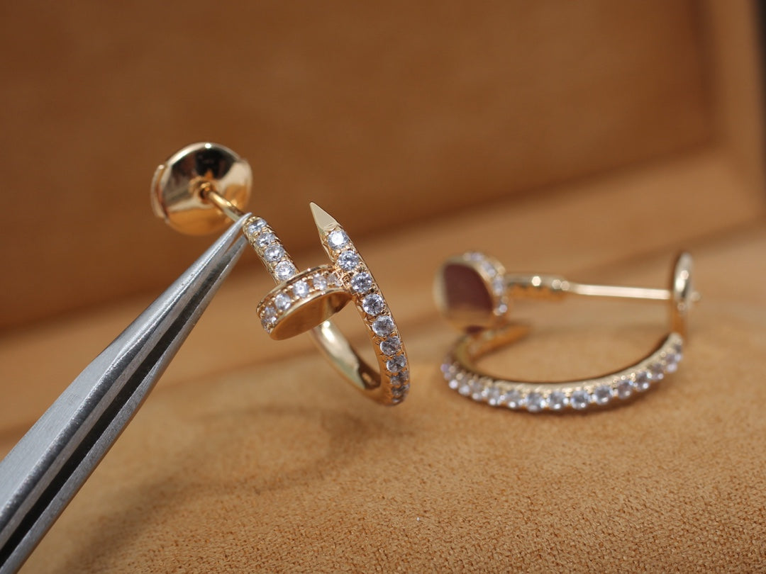 [Stars Jewelry]JUSTE EARRINGS 12.75MM PINK GOLD DIAMOND