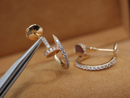 [Stars Jewelry]JUSTE EARRINGS 12.75MM PINK GOLD DIAMOND