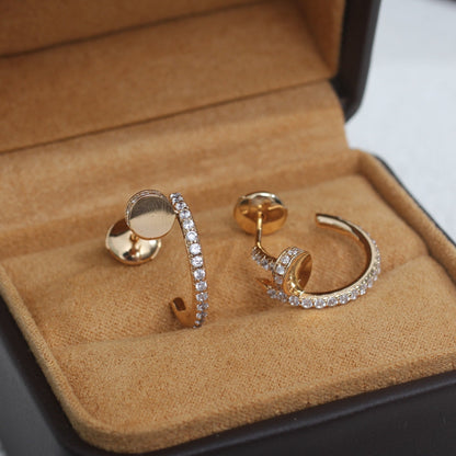 [Stars Jewelry]JUSTE EARRINGS 12.75MM PINK GOLD DIAMOND