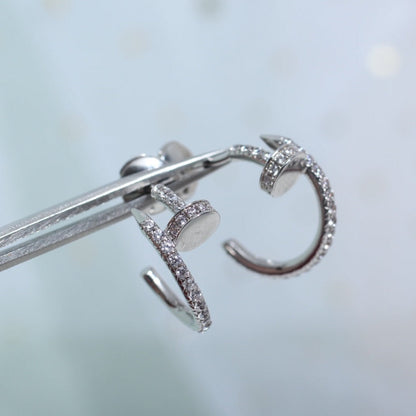 [Stars Jewelry]JUSTE EARRINGS 12.75MM SILVER DIAMOND