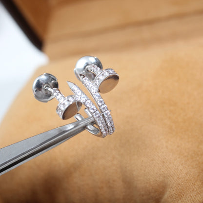 [Stars Jewelry]JUSTE EARRINGS 12.75MM SILVER DIAMOND