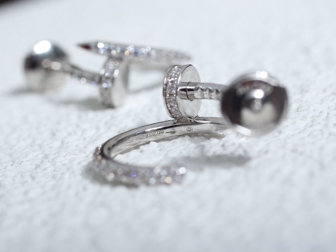 [Stars Jewelry]JUSTE EARRINGS 12.75MM SILVER DIAMOND