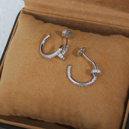 [Stars Jewelry]JUSTE EARRINGS 12.75MM SILVER DIAMOND