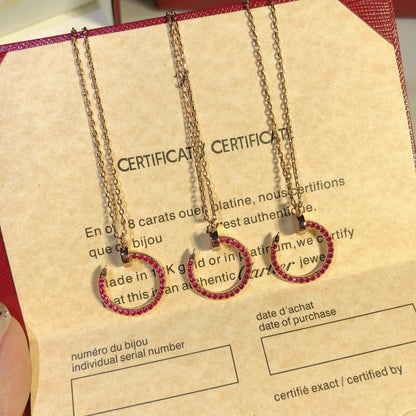 [Stars Jewelry]JUSTE NECKLACE GOLD RED DIAMONDS