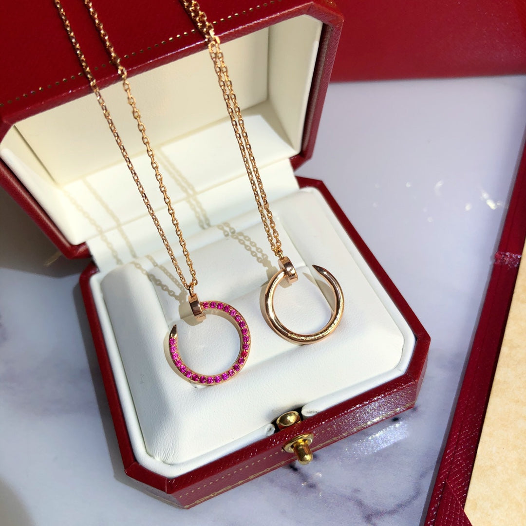 [Stars Jewelry]JUSTE NECKLACE GOLD RED DIAMONDS