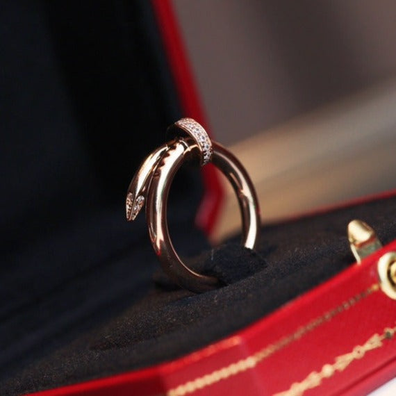 [Stars Jewelry]JUSTE RING 2.65MM PINK GOLD DIAMOND