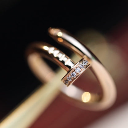 [Stars Jewelry]JUSTE RING 2.65MM PINK GOLD DIAMOND