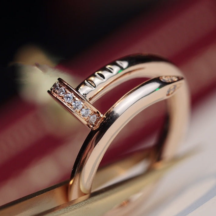 [Stars Jewelry]JUSTE RING 2.65MM PINK GOLD DIAMOND