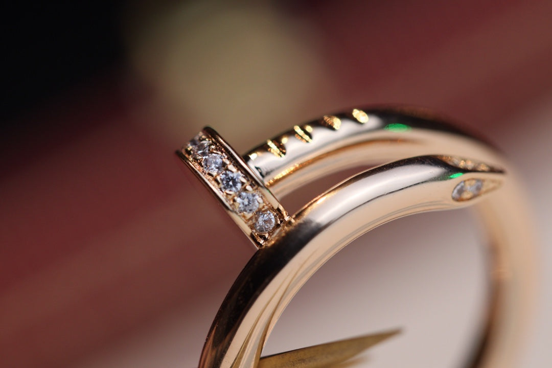 [Stars Jewelry]JUSTE RING 2.65MM PINK GOLD DIAMOND