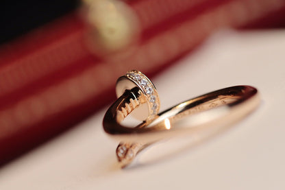 [Stars Jewelry]JUSTE RING 2.65MM PINK GOLD DIAMOND