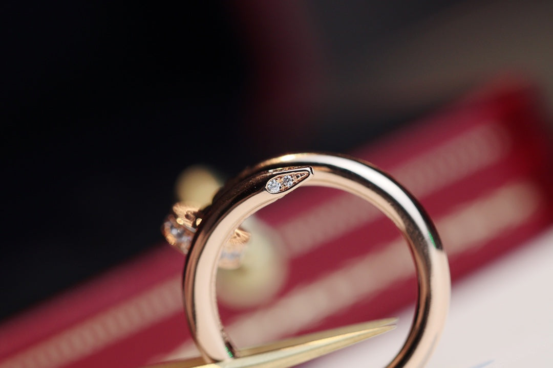 [Stars Jewelry]JUSTE RING 2.65MM PINK GOLD DIAMOND