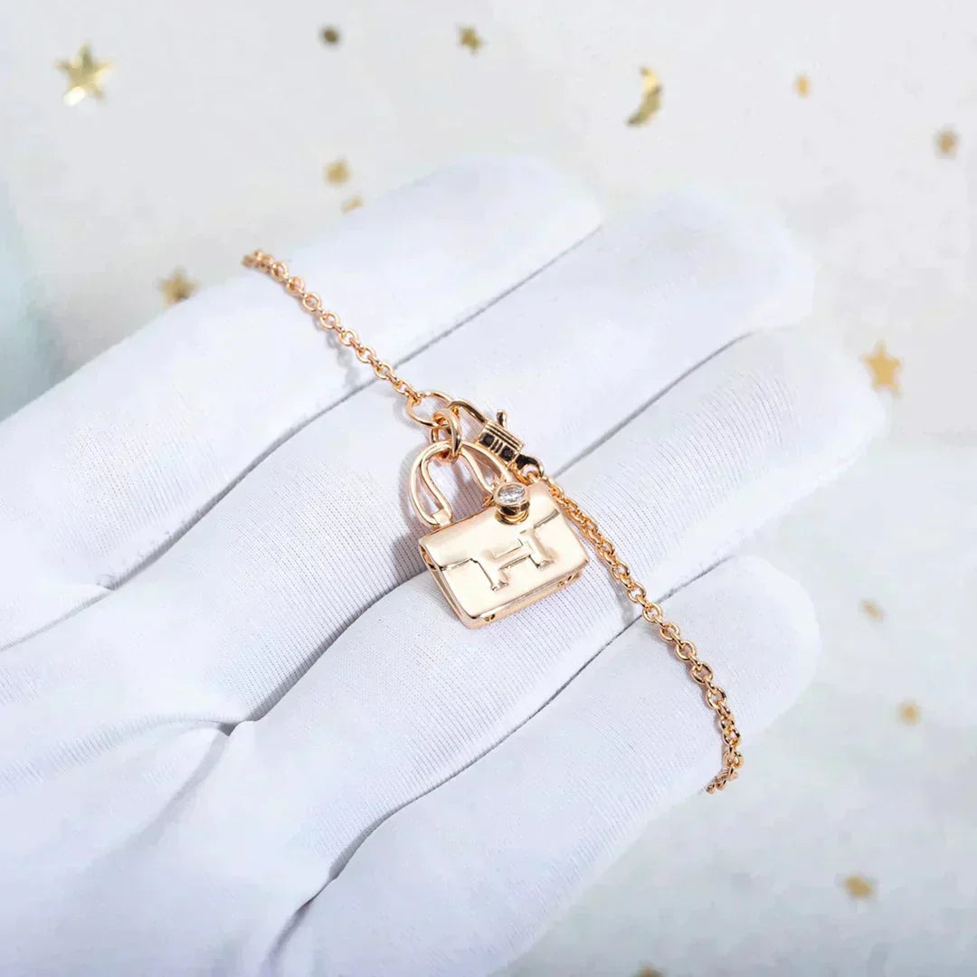 [Stars Jewelry]AMULETTE PEDANT ROSE GOLD NECKLACE
