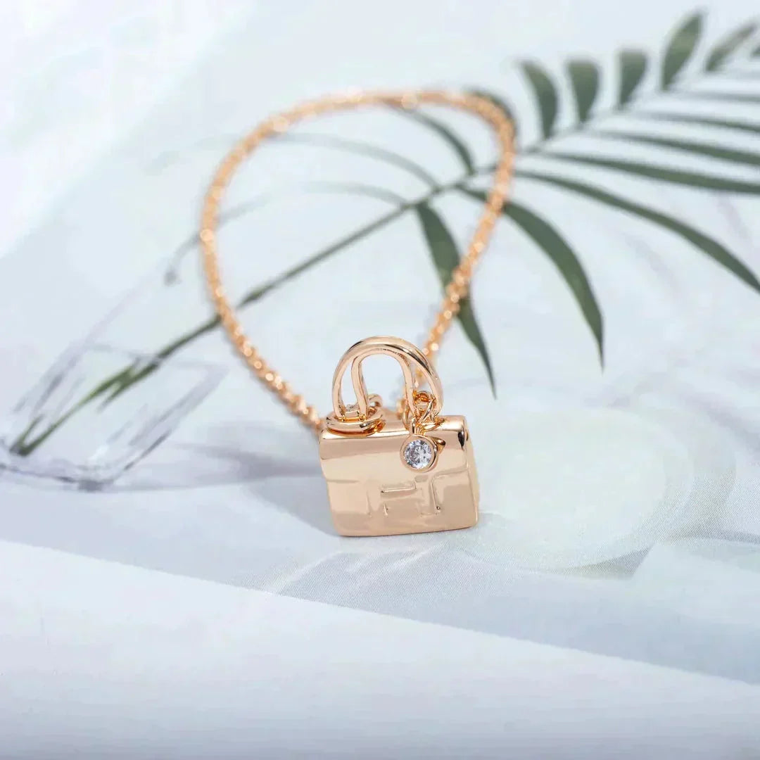 [Stars Jewelry]AMULETTE PEDANT ROSE GOLD NECKLACE