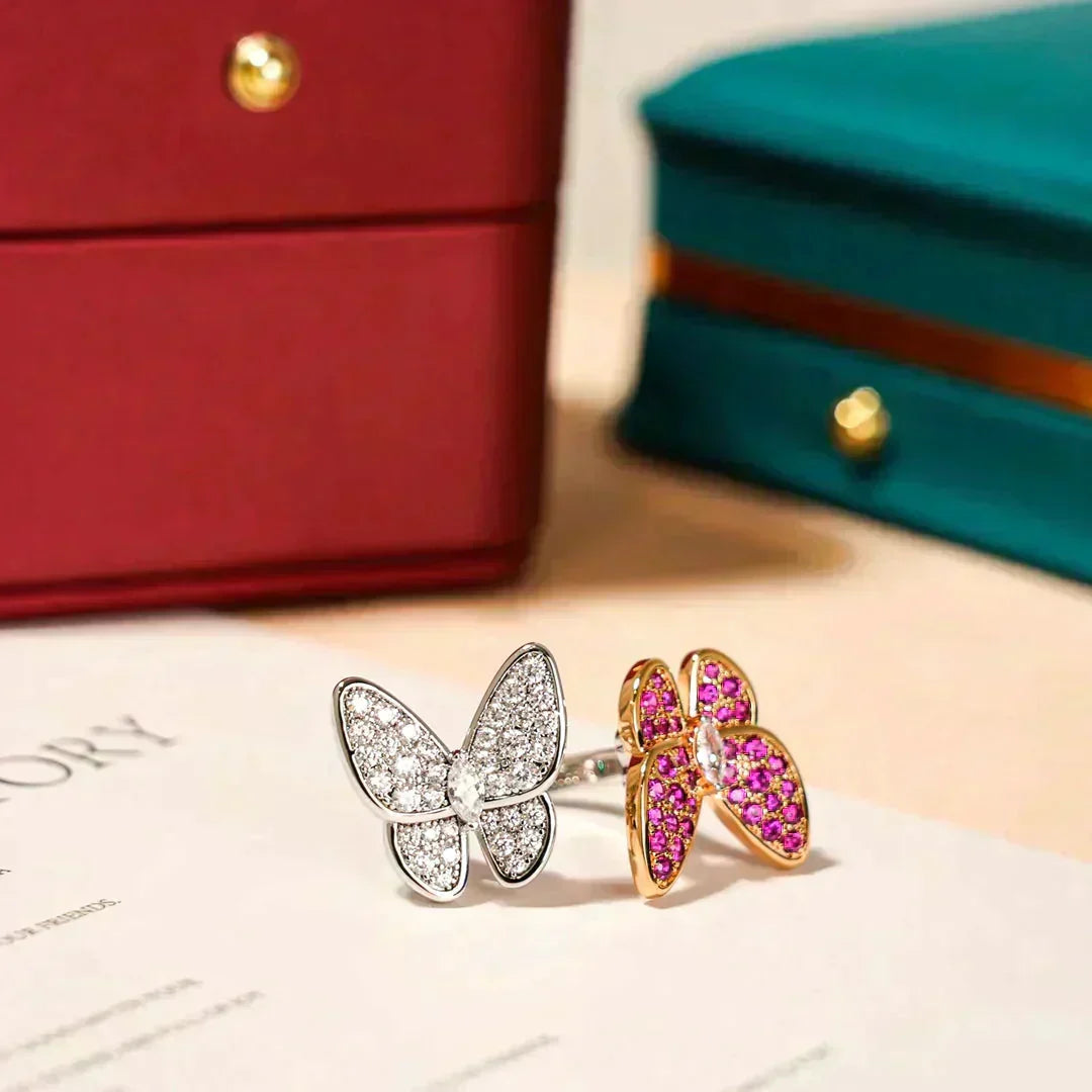 [Stars Jewelry]TWIN BUTTERFLY DIAMOND RING