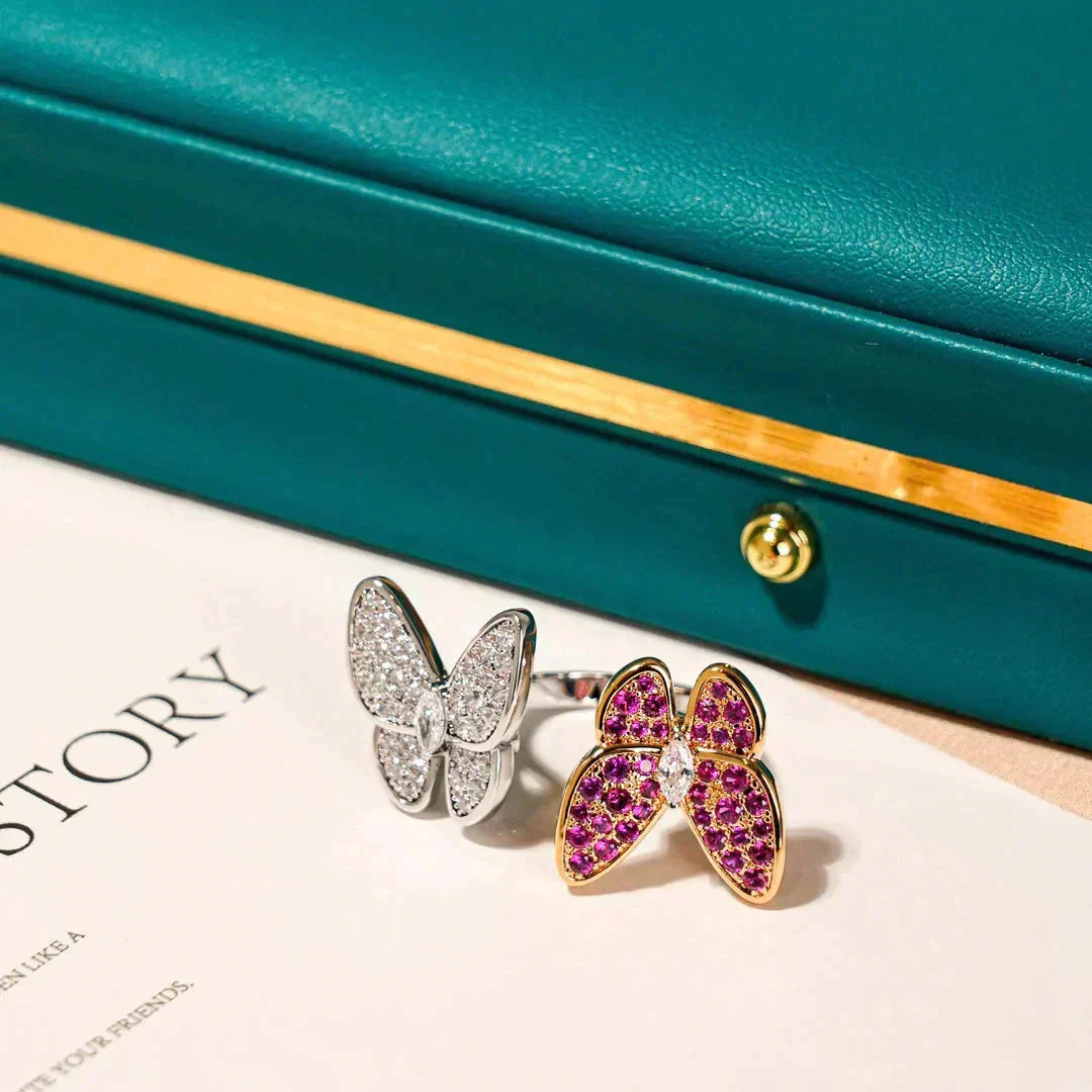 [Stars Jewelry]TWIN BUTTERFLY DIAMOND RING