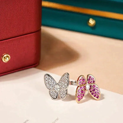 [Stars Jewelry]TWIN BUTTERFLY DIAMOND RING