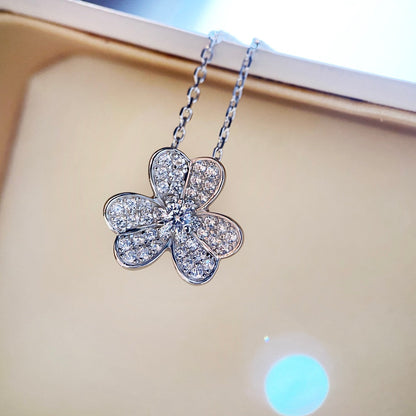 [Stars Jewelry]CLOVER DIAMOND NECKLACE SILVER