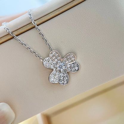 [Stars Jewelry]CLOVER DIAMOND NECKLACE SILVER