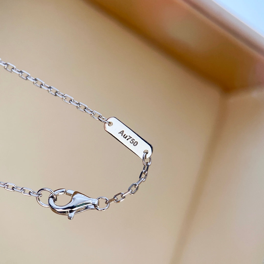 [Stars Jewelry]CLOVER DIAMOND NECKLACE SILVER