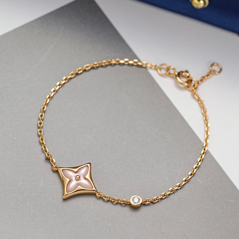 [Stars Jewelry]STAR 1 DIAMOND PINK GOLD BRACELET
