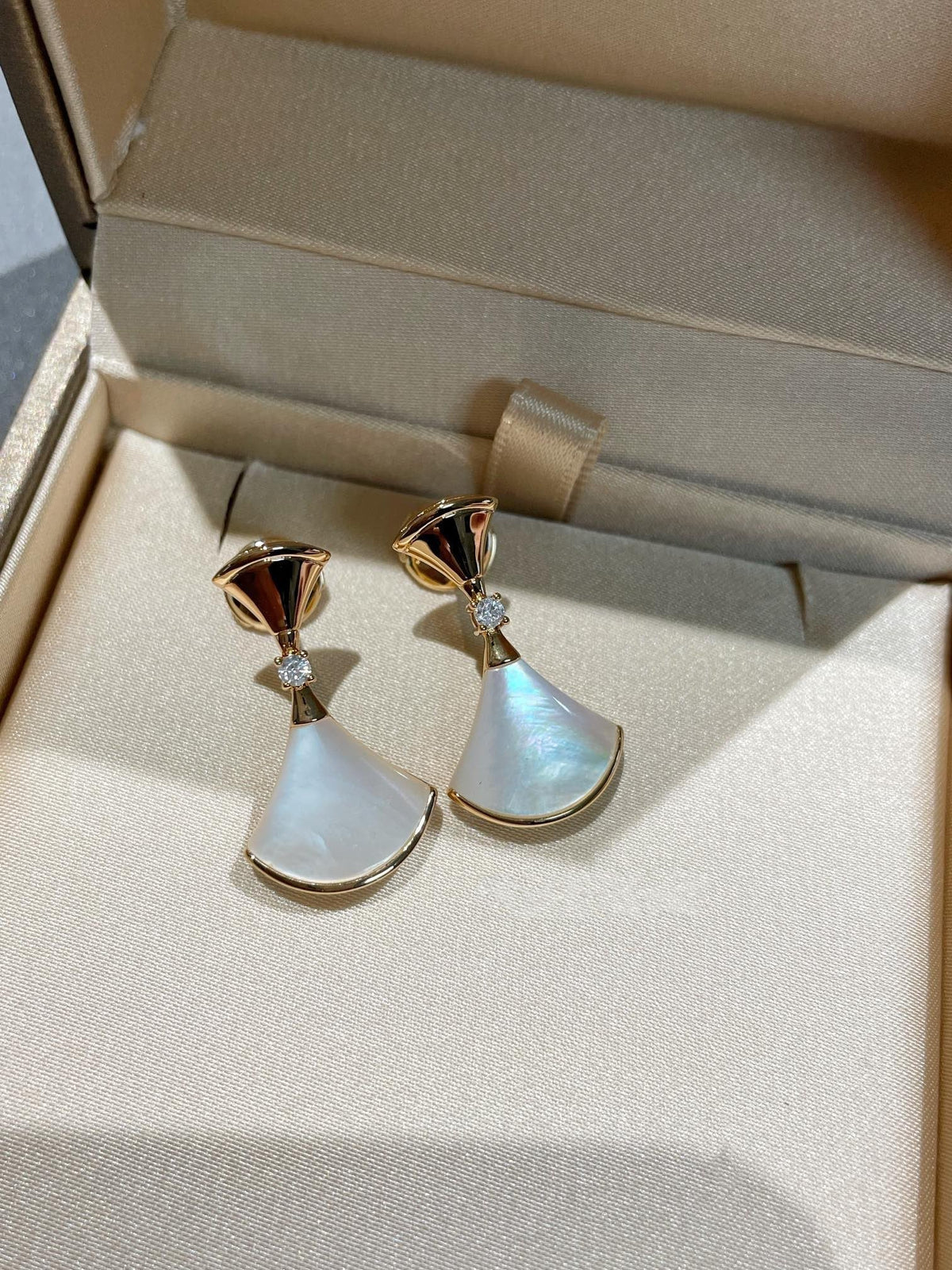 [Stars Jewelry]DREAM MOP 1 DIAMOND EARRINGS