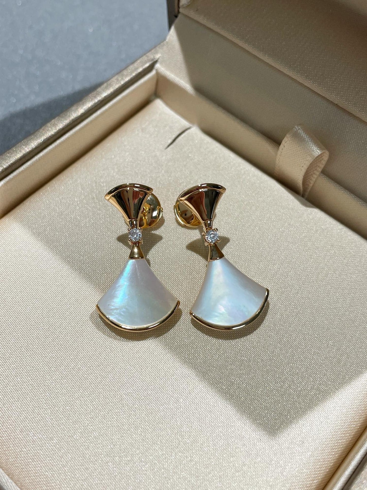 [Stars Jewelry]DREAM MOP 1 DIAMOND EARRINGS
