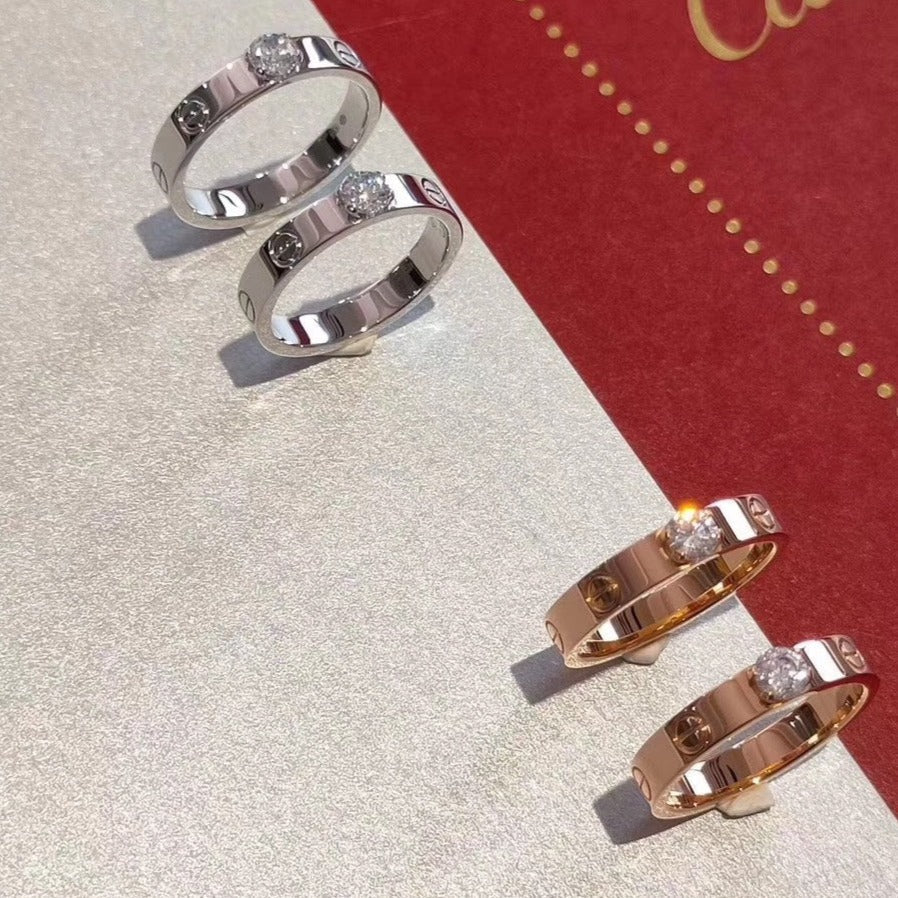 [Stars Jewelry]LOVE RING 3.6MM 1 BIG DIAMOND