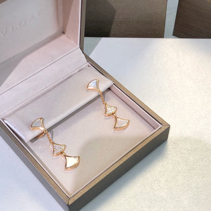 [Stars Jewelry]DREAM EARRINGS 3 MOTIFS DIAMOND MOP PINK GOLD