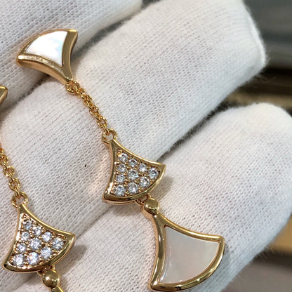 [Stars Jewelry]DREAM EARRINGS 3 MOTIFS DIAMOND MOP PINK GOLD