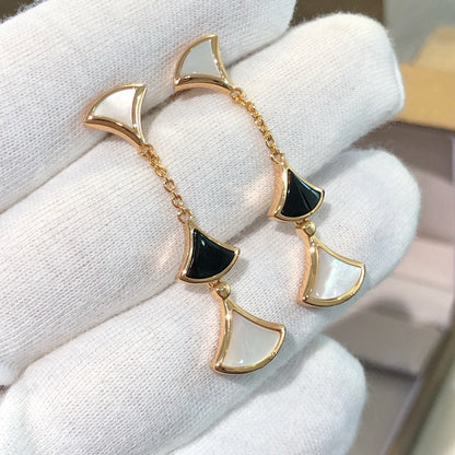 [Stars Jewelry]DREAM EARRINGS 3 MOTIFS ONYX MOP PINK GOLD